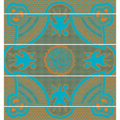 Kharetsa - Aloe | Peacock/Yolk/Natural