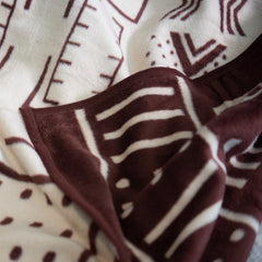 Mali - Cotton Suede Mud Cloth | Mink/Bone