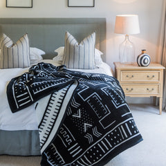 Mali - Cotton Suede Mud Cloth | Black / White