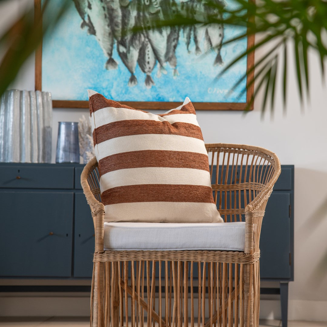 Scatter - Protea Chenille Broad Stripe | Nutmeg/Natural