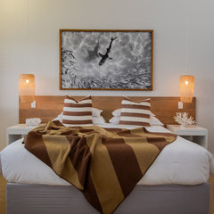 Luxury Wool Blanket - Diagonal | Hazelnut/Sahara