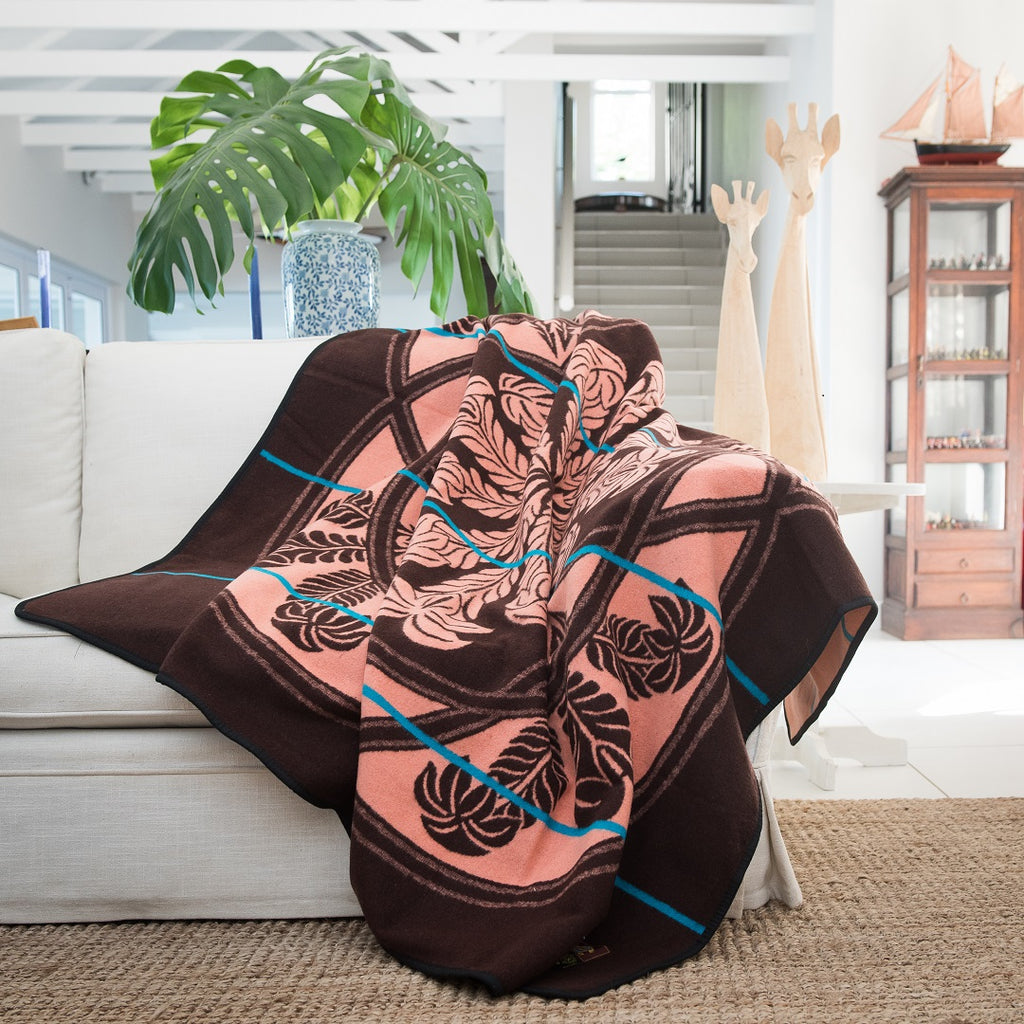 Victoria England - Crest | Brown/Salmon/Peacock – Aranda Textile Mills