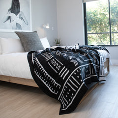 Mali - Cotton Suede Mud Cloth | Black/White