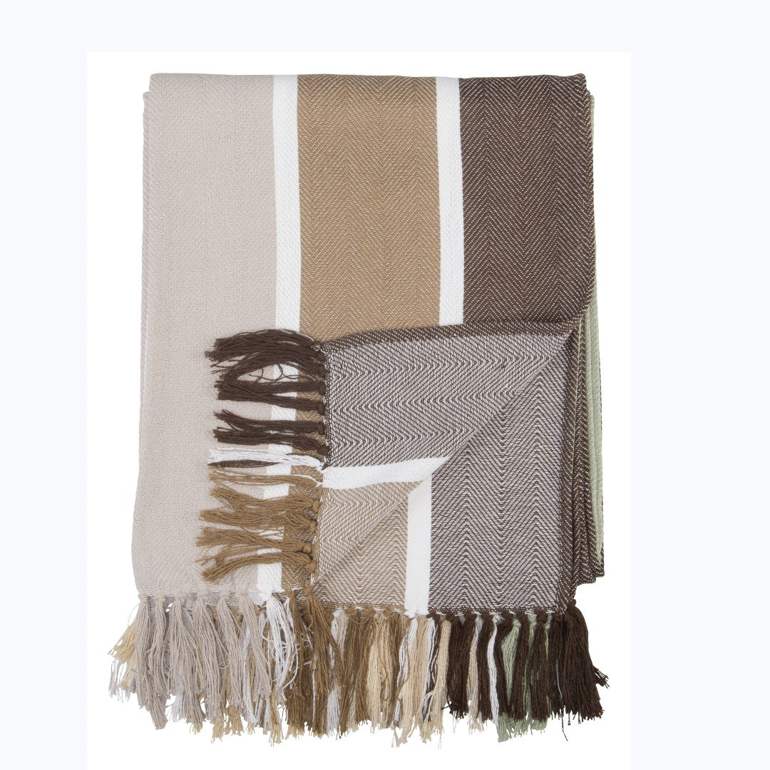 Protea Pin Stripe - Sunset | Cocoa/Coffee