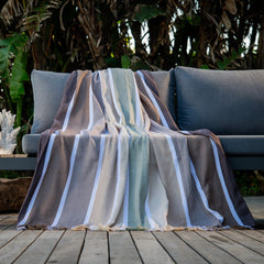 Protea Pin Stripe - Sunset | Cocoa/Coffee