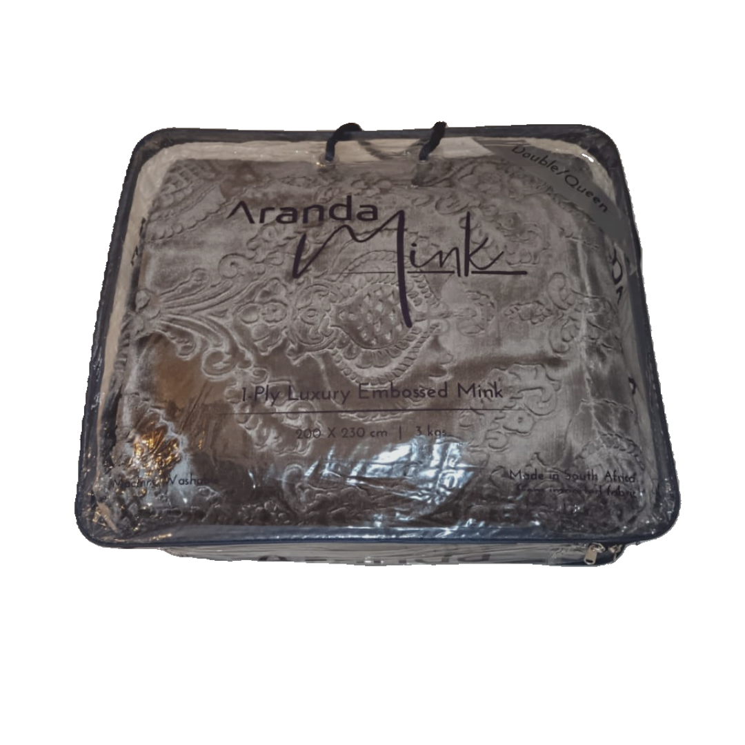 Faux Mink Bella - Plain Charcoal