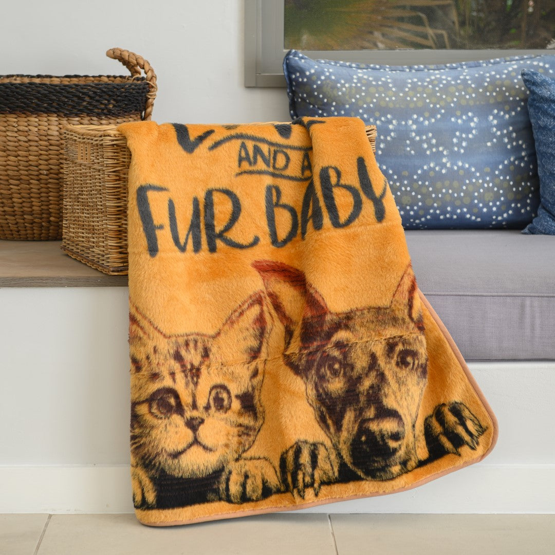 Finesse Pet Blanket - Fur Baby | Steel/Honey