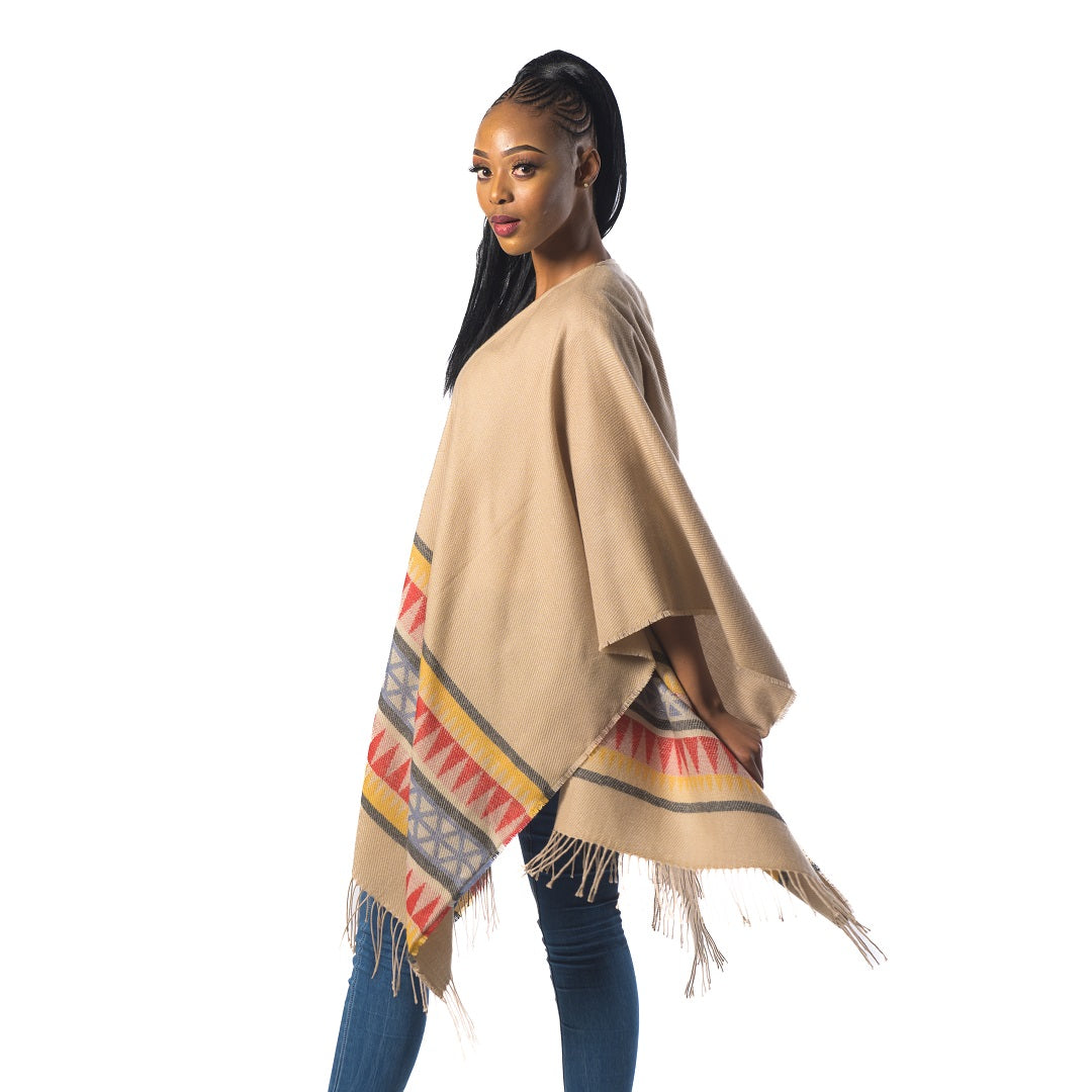 High Bulk Jacquard Wrap - Cairo | Biscuit/Chilli