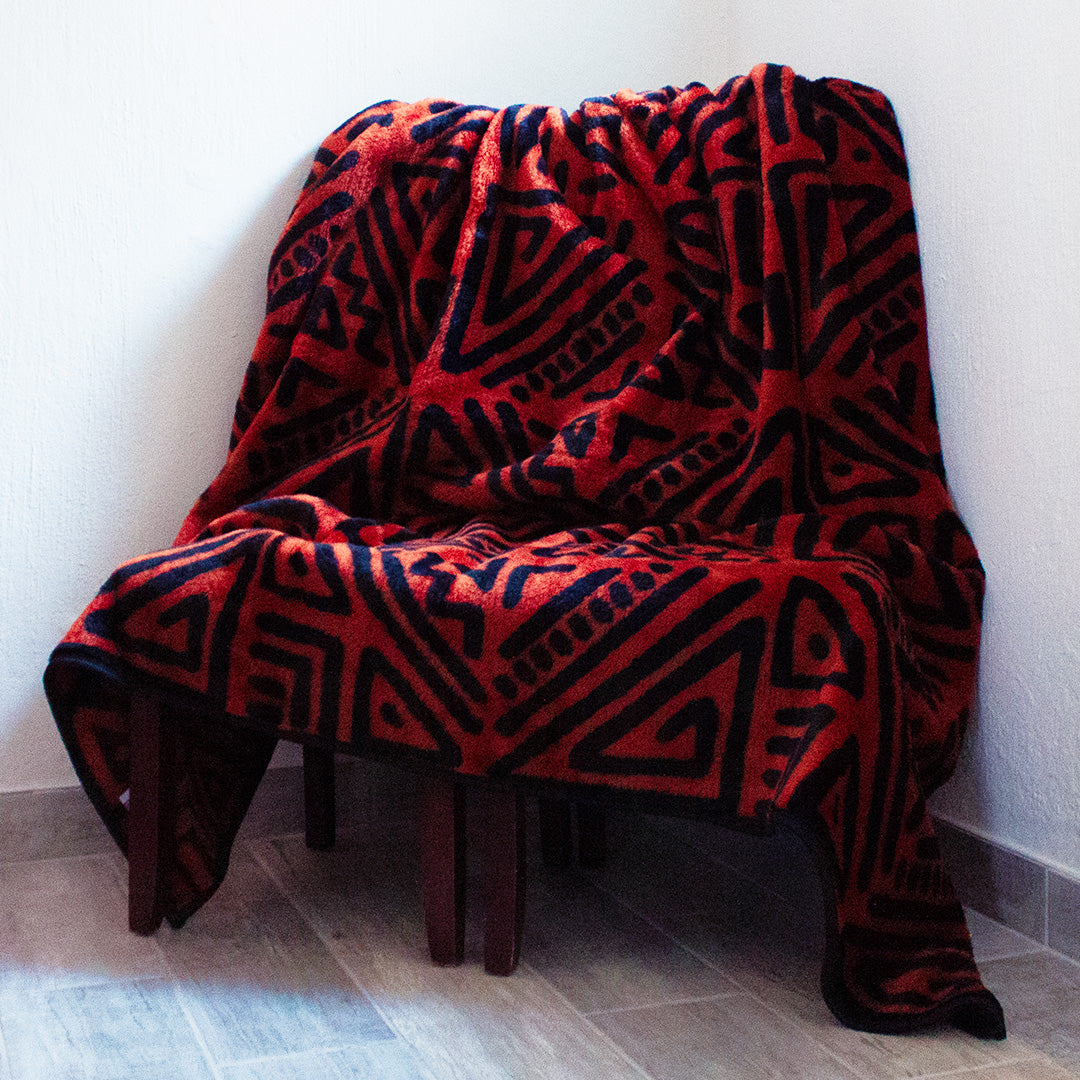 Buhle - Woodcut | Black/Terracotta