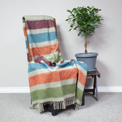 My Everyday Blanket - Bright Stripe | Khaki/Teal