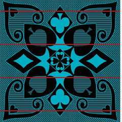 Mini Khotso - Cards | Black/Peacock/Scarlet