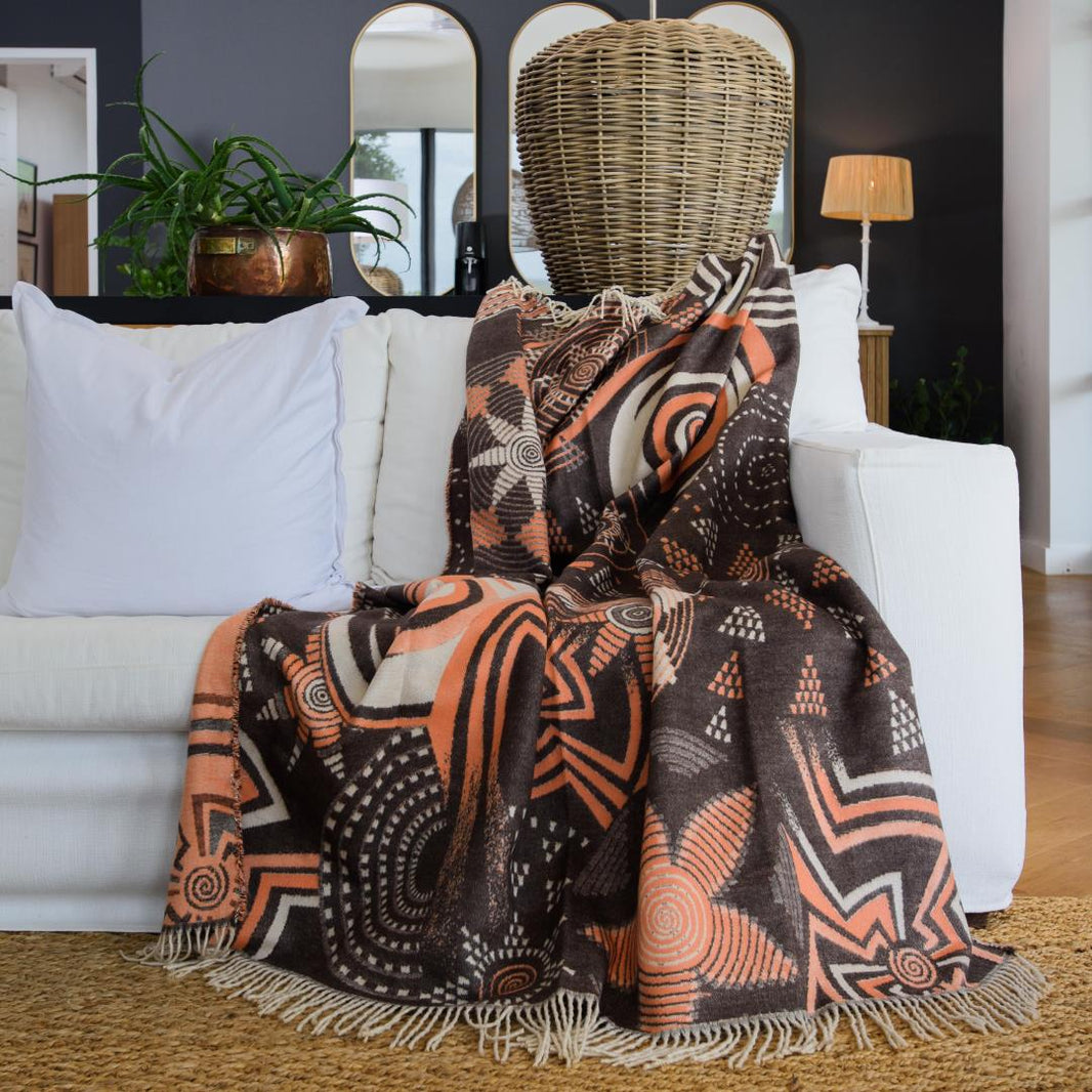 3C BLANKET / AKHARA 3Cブランケット（アカハラ） Kharetsa - Aloe | Black/Yolk/Natural – Aranda Textile Mills
