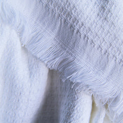 Cotton Honeycomb - Plain | White