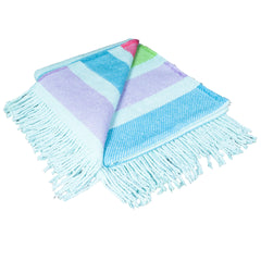 My Everyday Blanket - Bright Stripe | Light Aqua/Cerise