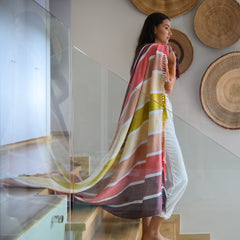 Protea Pin Stripe - Sunset | Burgundy/Garnet