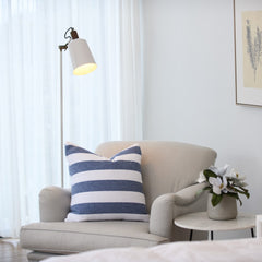 Scatter - Protea Chenille Broad Stripe | Overcast Sky/White