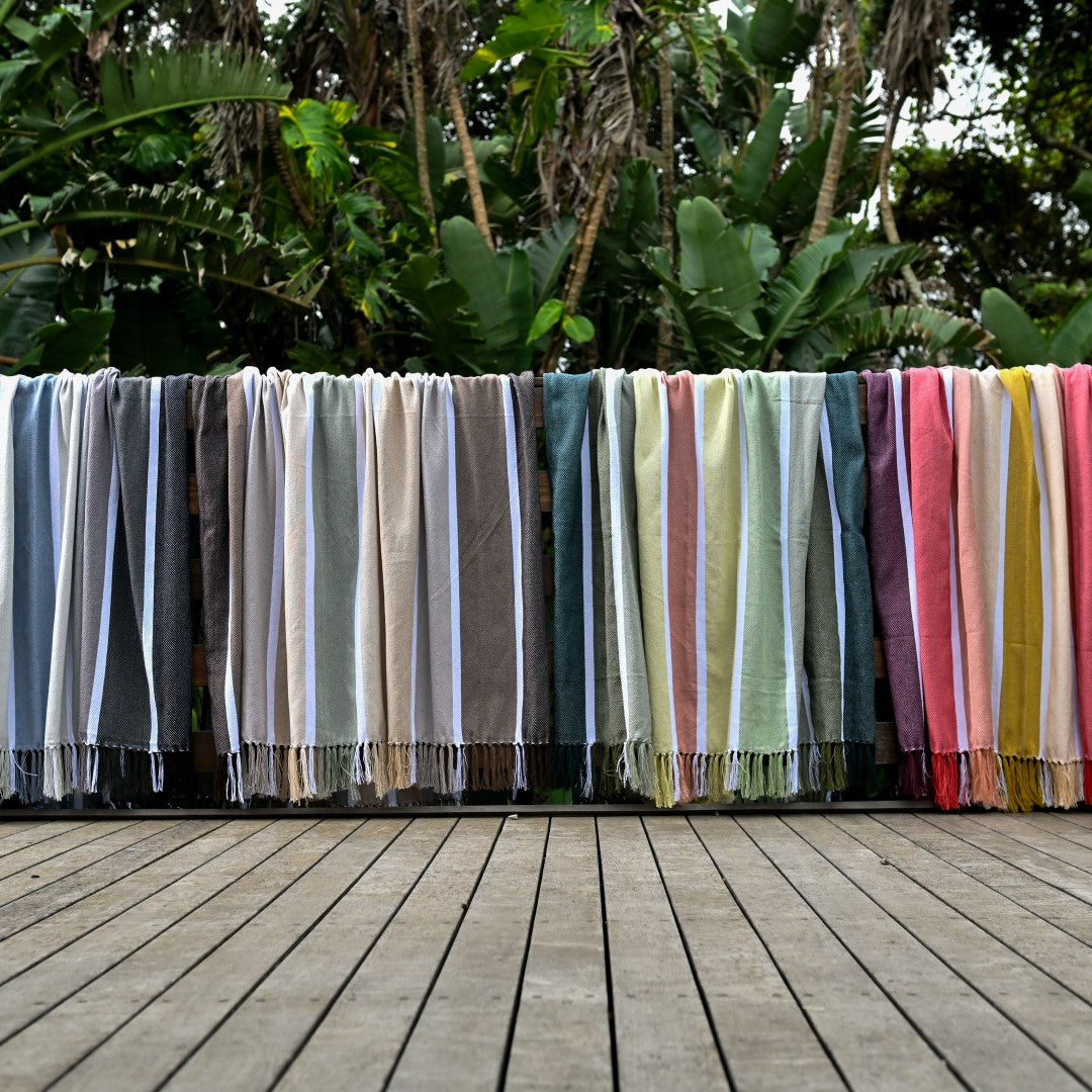 Protea Pin Stripe - Sunset | Black/Steel