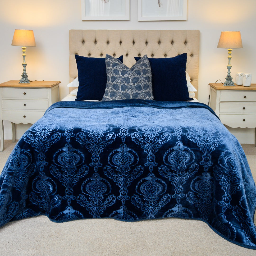 Faux Mink Bella - Plain | Navy