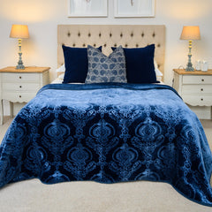 Faux Mink Bella - Plain | Navy