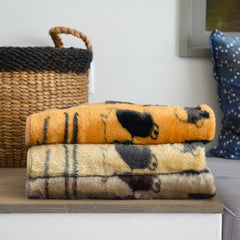 Finesse Pet Blanket - Cartoon Dogs | Steel/Bone