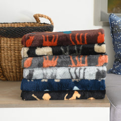 Finesse Pet Blanket - Rainbow Dogs | Choc/Terra