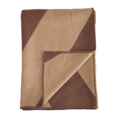 Luxury Wool Blanket - Diagonal | Hazelnut/Sahara