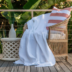 Cotton Honeycomb - Plain | White