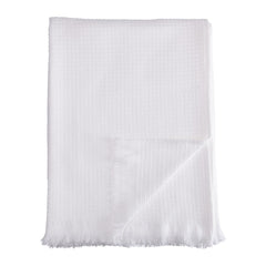 Cotton Honeycomb - Plain | White