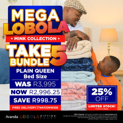 Lobola Bundle - Take 5 | 1 Ply Queen Plain Mink Bella Assorted