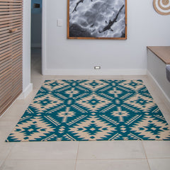 Tappeto - Aztec | Teal/Bone