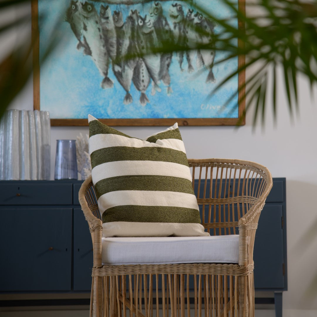 Scatter - Protea Chenille Broad Stripe | Hunter/Natural