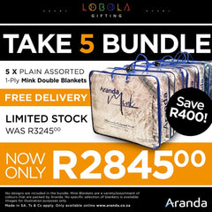 Lobola Bundle - Take 5 | 1 Ply Double Mink Plain Assorted