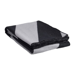 Luxury Wool Blanket - Diagonale | Black/Light Grey