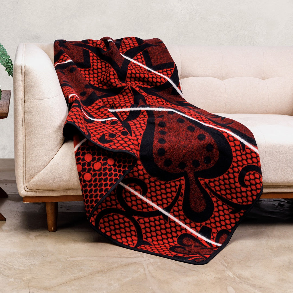 Seanamarena - Chromatic | Black/Scarlet/Natural – Aranda Textile Mills