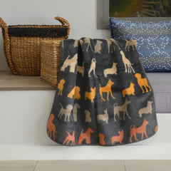 Finesse Pet Blanket - Rainbow Dogs | Steel Blush