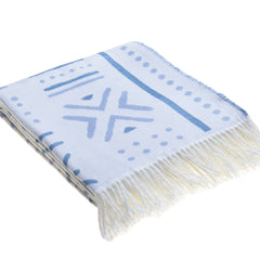 Thula Tula Throw - Mali | Overcast/Provincial Blue