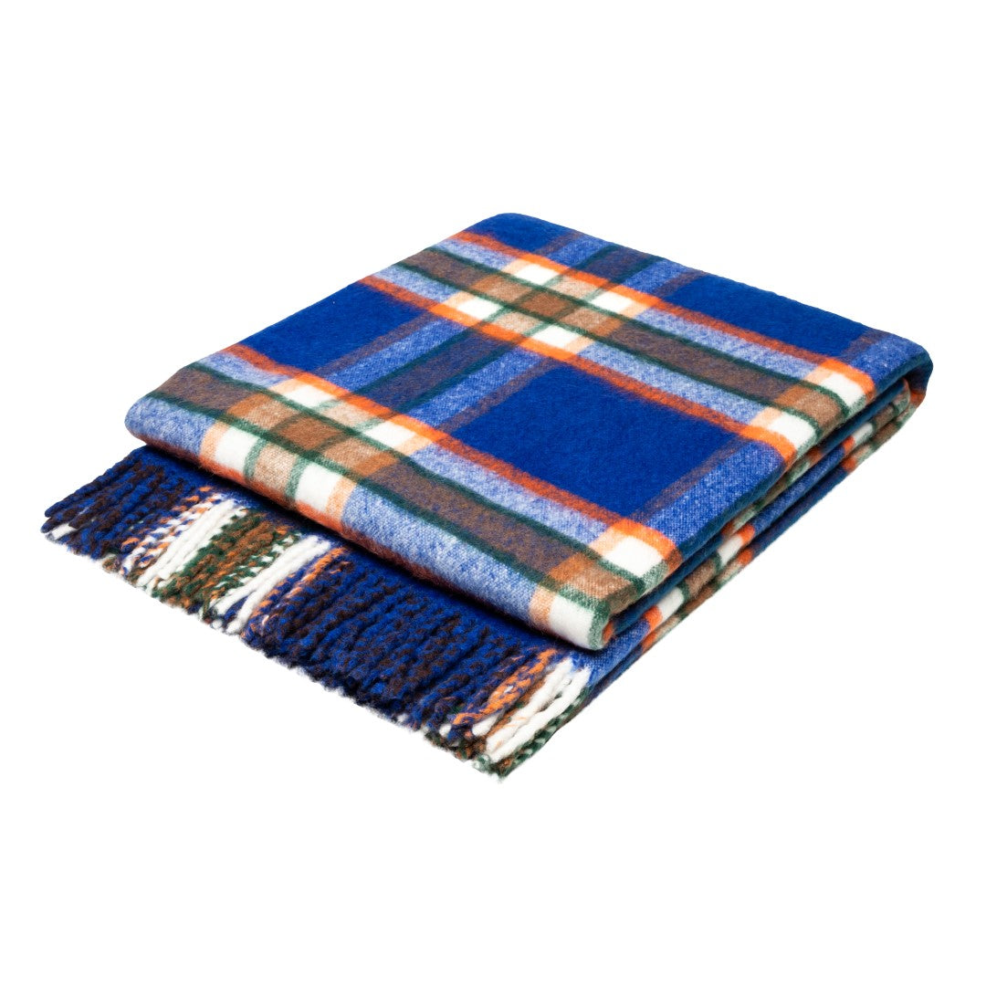 sza 「sos」 jacquard blanket rug Kharetsa - Aloe | Brown/Salmon/Peacock – Aranda Textile Mills