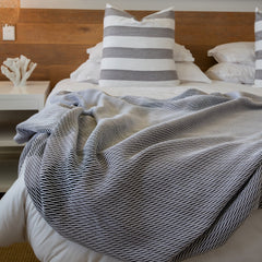 Protea Throw - Dunes | Iron/Black