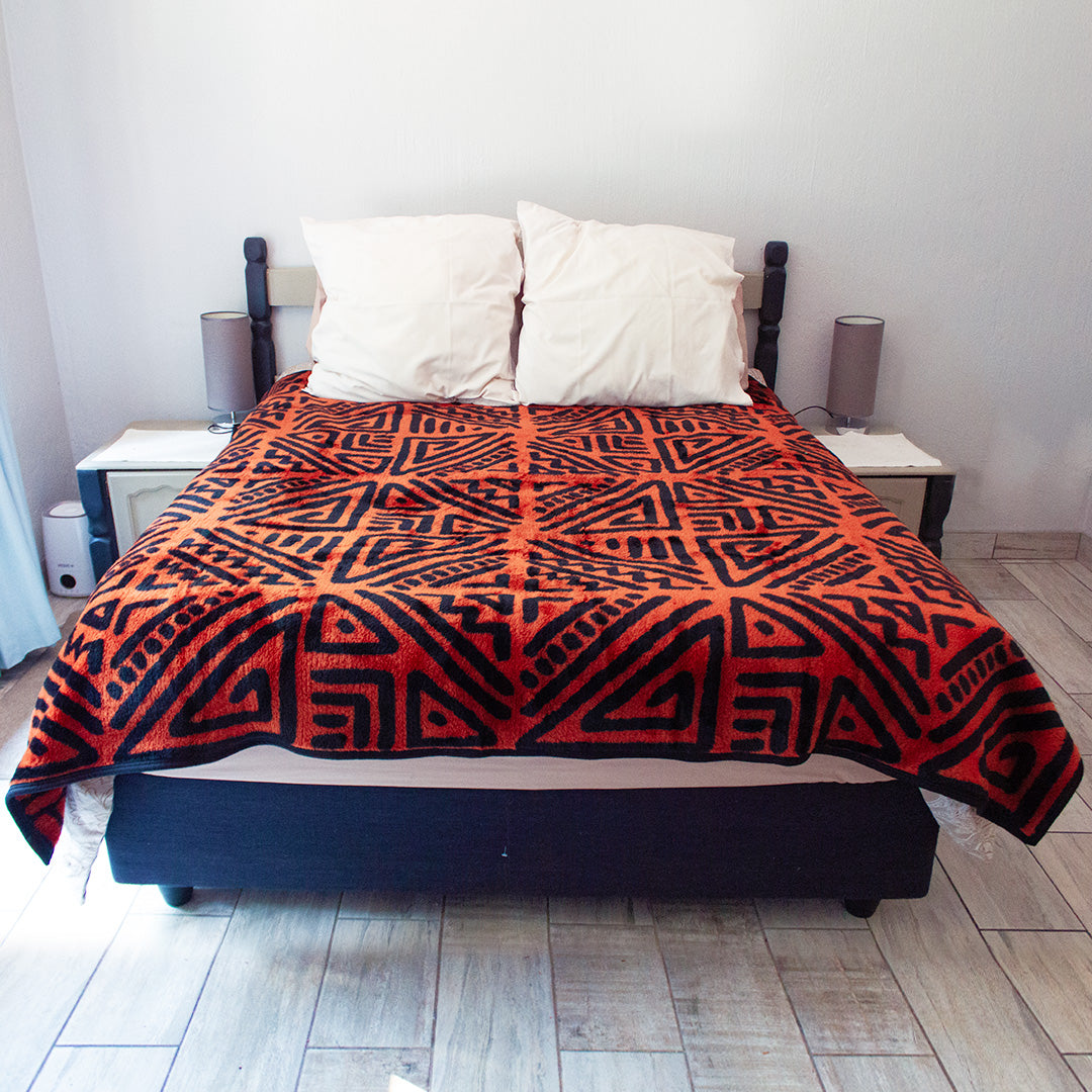 Buhle - Woodcut | Black/Terracotta
