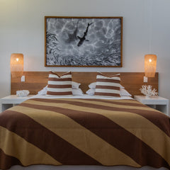 Luxury Wool Blanket - Diagonal | Hazelnut/Sahara