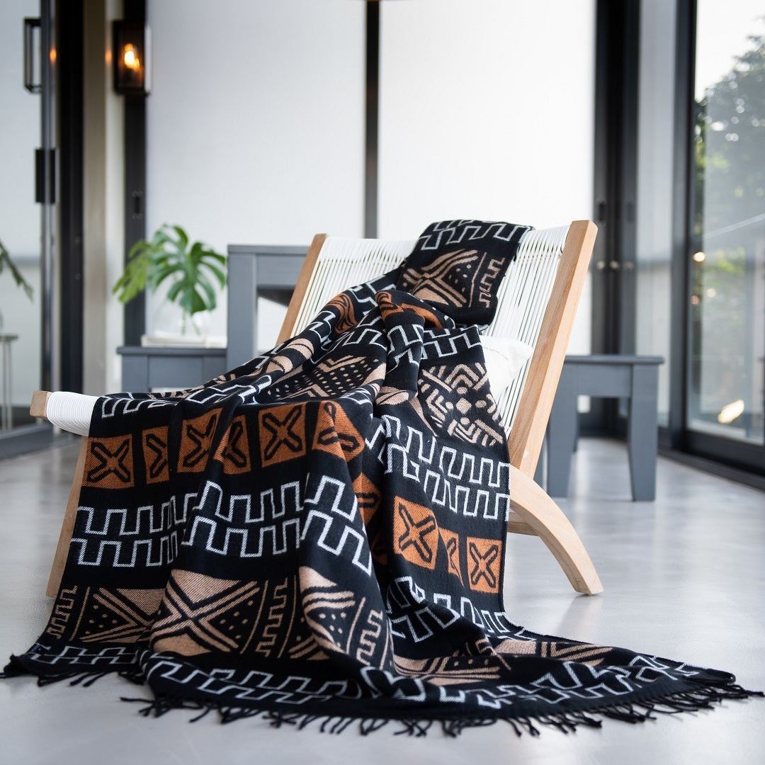Amanda Cotton - Mud Cloth Multi | Black/Clay
