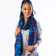 Blanket Scarf - Classic Check | Teal/Navy