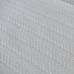 Cotton Blanket - Chevron | White