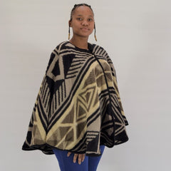 Wearing Cape - Afrocentric | Black/Cobblestone