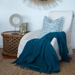 Chenille Throw - Plain Teal