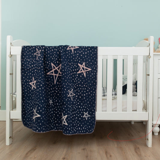 Cotton Suede Baby - Meteor Shower | Navy/Shell Pink