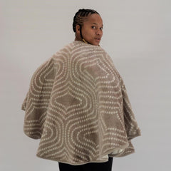 Wearing Cape - Shweshwe | Cobblestone/Natural