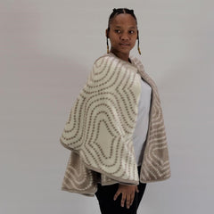 Wearing Cape - Shweshwe | Cobblestone/Natural